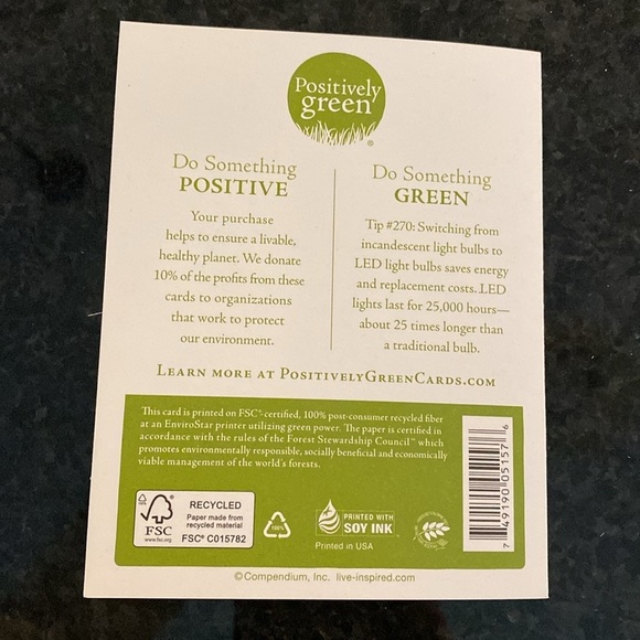 Compendium Positively Green Appreciation Card and Envelope - Picture 4 of 4